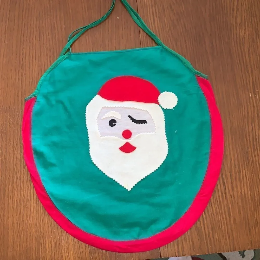 Vtg‎ 60s double sided Santa face toilet seat cover